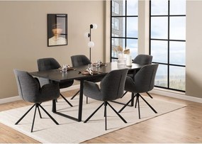 Sedia da pranzo grigio scuro in imbottito Aura – Actona