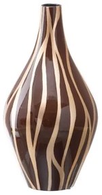 Vaso Zebra Ceramica Dorato Marrone 23 x 23 x 43 cm