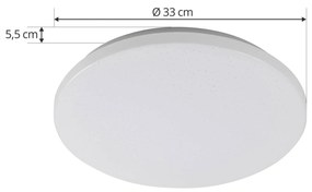 Lindby Plafoniera da esterno Astera, bianco, 3.000 K, Ø 33 cm