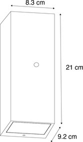 Lampada da parete marrone ruggine 2 luci GU10 AR70 IP44 con sensore chiaro-scuro - Baleno