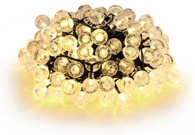 Brilagi- Catena decorativa solare a LED BUBBLE 200xLED/8 funzioni 20m IP65 bianco caldo