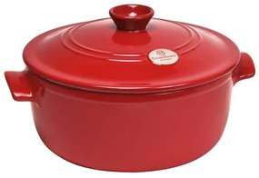 Pentola rotonda in ceramica rossa con coperchio , ⌀ 27 cm Flame - Emile Henry