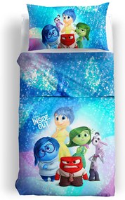 Set Lenzuola Copriletto Singolo Inside out Cartoons, in