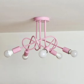 Plafoniera OXFORD 5xE27/15W/230V rosa
