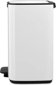 Cestino per la spazzatura bianco in acciaio con pedale 12 l Bo – Brabantia