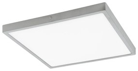 Plafoniera Moderna Fueva 1 In Alluminio Argento Led Integrato 22W 4000K Ip20