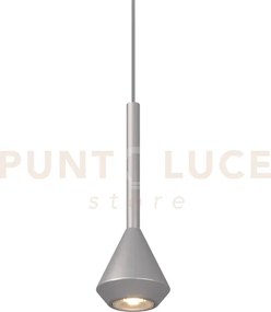 1202 sospensione 1 luce attacco gu10 colore alluminio con cavo cm 2...