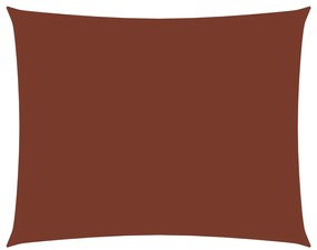 Parasole a Vela Tessuto Oxford Rettangolare 2x3,5m Terracotta