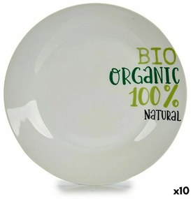 Piatto da pranzo Organic Porcellana 24,4 x 2,6 x 24,4 cm (10 Unità)