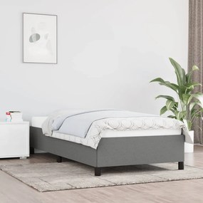 Giroletto Senza Materasso Grigio Scuro 90x200 Cm Tessuto /
