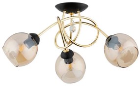 Lampadario a plafone MODENA 3xE27/60W/230V oro/nero/beige