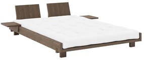 Letto matrimoniale marrone in pino massiccio con rete inclusa 140x200 cm Social – Karup Design