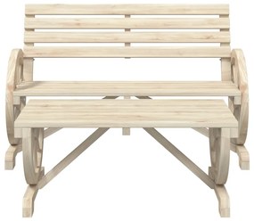 Set salotto da giardino 4 pz in legno massello di abete