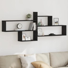 Mensola A Parete Rovere Nero 167,5x18x68 Cm İn Truciolato /