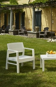 Salotto da giardino Kilimanjaro bianco per 4 persone