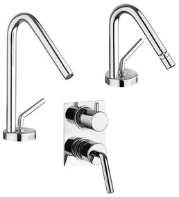 Set di miscelatori Jacuzzi Rubinetteria modello Lumos lavabo bidet ed incasso doccia con deviatore