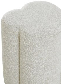 Sgabello crema in tessuto bouclé Nalani - Light &amp; Living