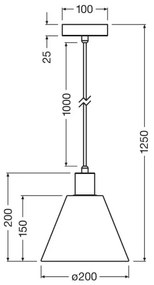 Ledvance - Lampadario a sospensione con filo DECOR RAFFIA 1xE27/15W/230V