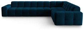 Divano angolare in velluto blu scuro (angolo destro) Kendal - Micadoni Home