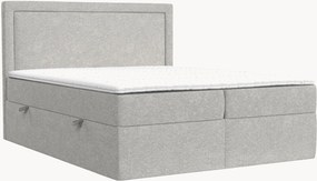 Letto boxspring in ciniglia fatto a mano con contenitore Rebeca, H2