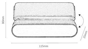 Rabalux 70127-LED Plafoniera dimmerabile per sistema a binario monofase LiTrack 4W/24V 11,5 cm
