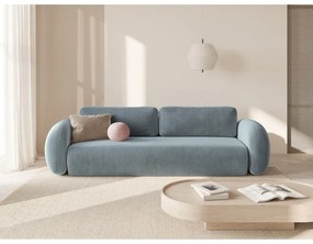 Divano blu polveroso allungabile/con contenitore con rivestimento in velluto 262 cm Tonale – Cosmopolitan Design