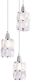 Globo 15760-3 - Lampadario di cristallo a sospensione WOLLI 3xE14/40W/230V