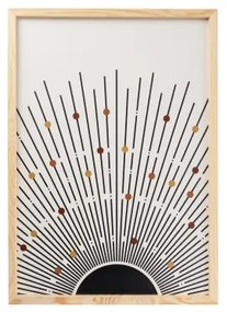 SET 3x Foto in cornice 50x70 cm beige/marrone