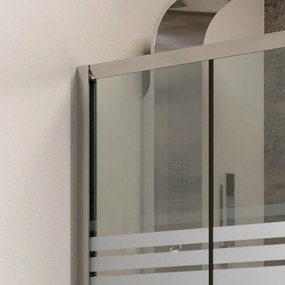 Box doccia nicchia 110cm vetro serigrafato altezza 180cm K410N - KAMALU