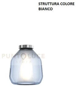 Plafoniera bianco vetro beta blu 1176bi-pl1 beta-bl