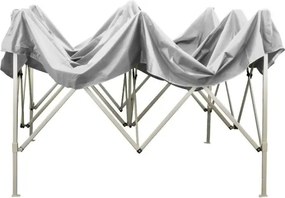 Gazebo richiudibile pieghevole 3 X 3 Bianco ricoperto in PVC impermeabile