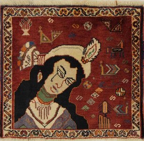 Gashghai Tappeto 70x60 (Iran) Annodato A Mano