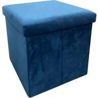 Pouf contenitore 40x40x40 cm blu