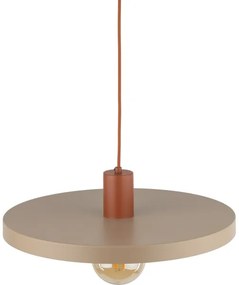 Lampadario a sospensione con filo SILA 1xE27/15W/230V diametro 40 cm beige/color mattone