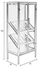 Portabottiglie nero in legno di abete per 10 bottiglie, 52x103 cm Rob - White Label