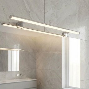 Lampada LED da Specchio 78cm 14W Cromata IP44 Stondata Tripla Installazione Colore Bianco Naturale 4.000K