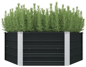 Fioriera Antracite 129x129x45 Cm İn Acciaio Zincato /