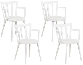 Set di 4 sedie da pranzo bianco MORILL Beliani