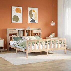 Letto libreria senza materasso 180x200 cm in legno di pino