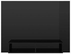 Mobile porta tv a muro nero lucido 120x23,5x90cm truciolato