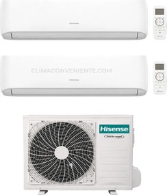 Climatizzatore Multisplit Dual Reversibile Hisense A++/A+ con Wi-Fi 9000 - 12000 BTU Inverter (2AMW52U4RXC + CF25YR04G + CF35MR04G)