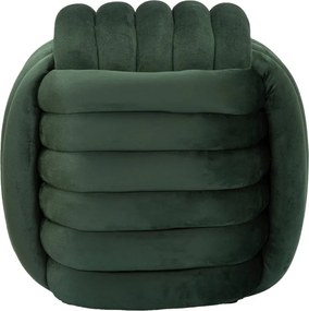 Poggiapiedi in velluto verde Softy - Mauro Ferretti