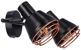 Faretto da parete NERIA 2xE14/40W/230V nero/rame