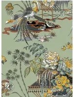 Coordonne Tapete Sacred Pheasants - Jade