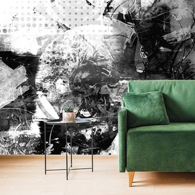 Carta da parati – Pittura grafica in bianco e nero