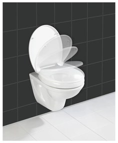 Sedile per wc leggermente rialzato con chiusura facilitata per anziani , 43,5 x 37 cm Secura - Wenko