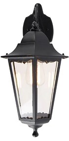 Lanterna da parete classica nera IP44 - Havana Down