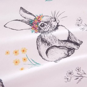 Set copripiumino e federa da bambini rosa per letto singolo 135x200 cm Bunny Tails Ditsy Flowers – Catherine Lansfield