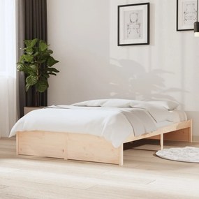 Giroletto Senza Materasso Ambrato İn Legno Massello 120x200 Cm /