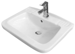 Lavabo sospeso 45x35 salvaspazio bianco in ceramica